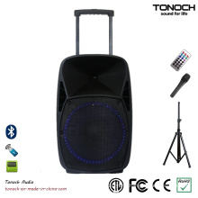 15 Inches PA Outdoor DJ Speaker with Blue LED Light